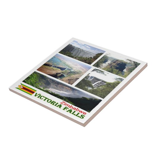 ZW008 VICTORIA-HERFSTEN, Mosaic, Zimbabwe, Tegeltje (Zijkant)