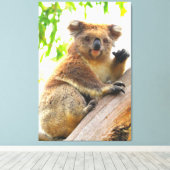 ZWAAIEN KOALA 32x48 Canvas Afdruk (Insitu (Houten vloer))