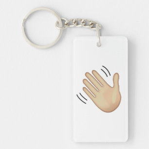 Zwaaiend Handteken - Emoji Sleutelhanger