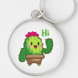 Zwaaiende Cactus Sleutelhanger – Gelukkig Groene B