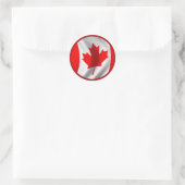 Zwaaiende Canadese vlag Ronde Sticker (Tas)