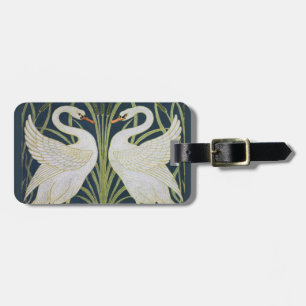 zwaan art nouveau twee zwanen bagagelabel