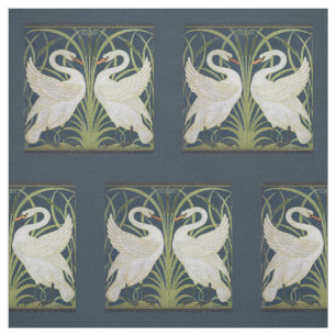 zwaan art nouveau twee zwanen stof