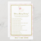 Zwaan Baby Shower Spel AFGEDRUKT (Voorkant / Achterkant)