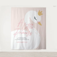 Zwaan babyshower meisjesachtig roze aqua schattig