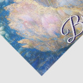 Zwaan Bruid Veil Blauw Wit Gepersonaliseerde Decou Tissuepapier (Detail)