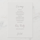 Zwaan bruiloft plat programma (Achterkant)