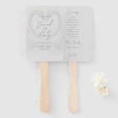 Zwaan bruiloft programma handwaaier (Voorkant en achterkant)