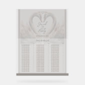 Zwaan bruiloft Zitting Grafiek Acryl Teken Acryl Bord (Voorkant)