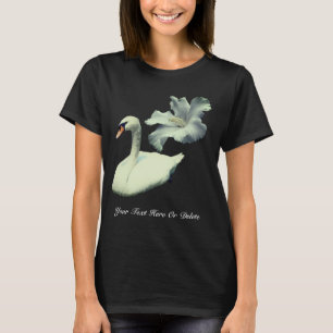 Zwaan En Witte Hibiscusbloem Persoonlijk T-shirt