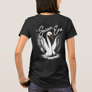 Zwaan Era Wit Print voor & achter T-shirt