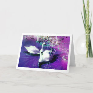 Zwaan geesten vogel kunst kaart