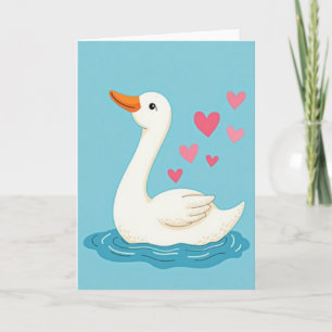 Zwaan Harten Lieve Kunstkaart Kaart