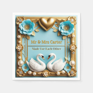 Zwaan Huwelijksframe Voor Luxe Huwelijksdecoratie Servet