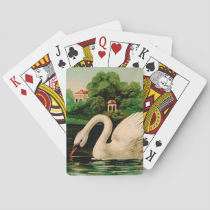  zwaan in het meer pokerkaarten