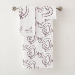 Zwaan in kroon bad handdoek