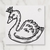 Zwaan in kroon bedankjes labels (Achterkant)