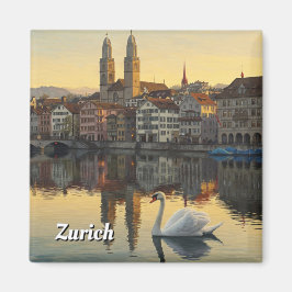 Zwaan in Zürich Zwitserland Reizen Magneet