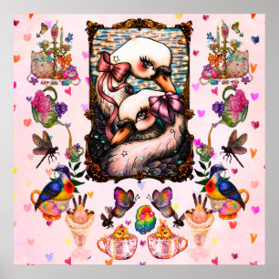 Zwaan liefhebbers poster