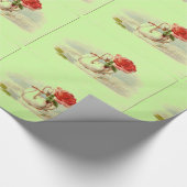 Zwaan met Roos Gift Wrapping Paper Cadeaupapier (Hoek)