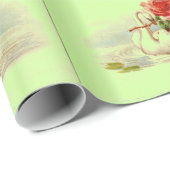 Zwaan met Roos Gift Wrapping Paper Cadeaupapier (Rol Hoek)
