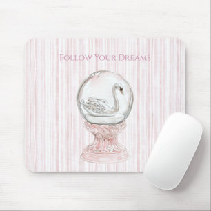Zwaan met roze strepen   muismat