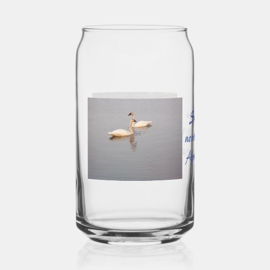 Zwaan Paar/Flight Can Glas (Voorkant)