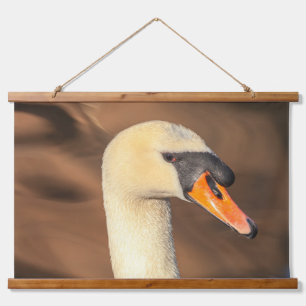 Zwaan Portret Hangend Wandkleed