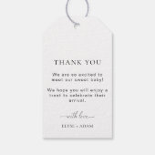 Zwaan Prinses Dank u Favor Cadeaulabel (Achterkant)