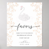 Zwaan Prinses Favorieten Teken Poster (Voorkant)