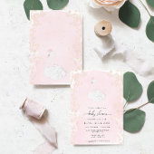 Zwaan Prinses Roze Baby shower Kaart