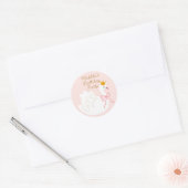 Zwaan Prinses Verjaardag Ronde Sticker (Envelop)