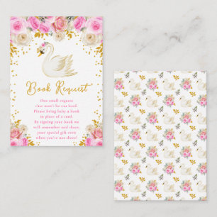 Zwaan Roze en Gouden Rozen Boek Verzoek Informatiekaartje