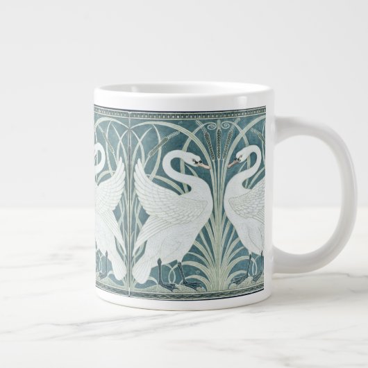 zwaan, rush en iris van W. Crane Extra Grote Beker (Rechts)