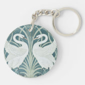  zwaan, rush en iris van W. Crane Sleutelhanger (Achterkant)