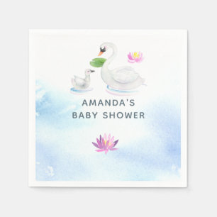Zwaan Waterverf Baby Shower Servet