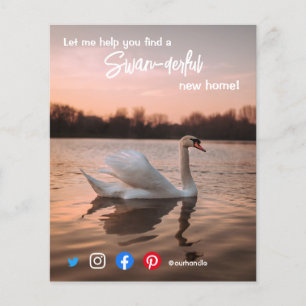 zwaan wonderbaarlijk geweldige makelaar marketing flyer