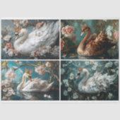 Zwaancollage decoupage tissuepapier (Voorkant)