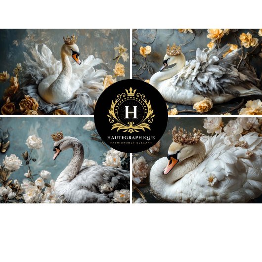 Zwaancollage decoupage tissuepapier