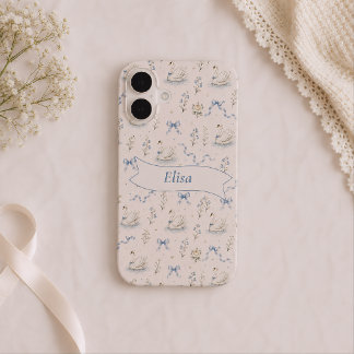 Zwaanmeer Cottagecore Boog Elegante Cadeau Naam iPhone 16 Hoesje