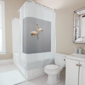 Zwaanpaar douchegordijn (In situ)