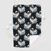 Zwaanvogels patroon ontwerp golfhanddoek (Insitu)