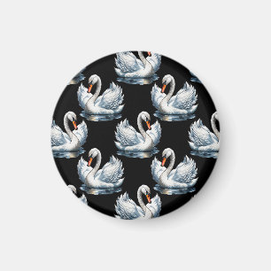 Zwaanvogels patroon ontwerp magneet