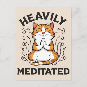 Zwaar gemediteerde grappige yoga briefkaart