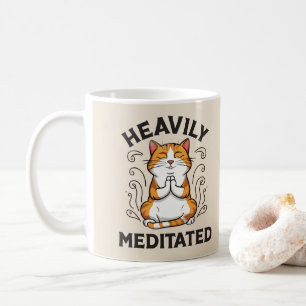 Zwaar gemediteerde grappige yoga koffiemok