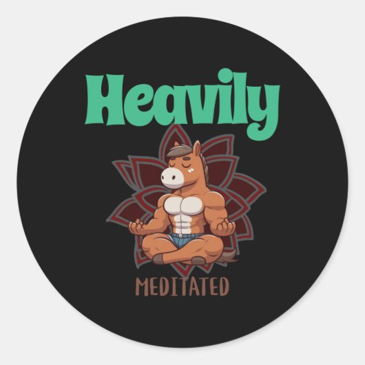 Zwaar gemediteerde Sticker (Voorkant)