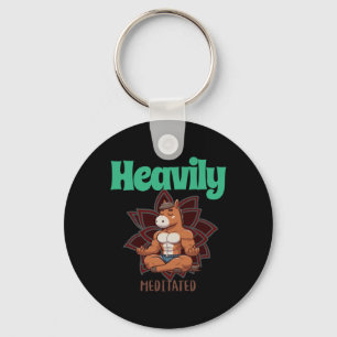 Zwaar gemediteerde Sticker Sleutelhanger