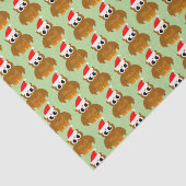 Zwaar kerstpapier met schattige kerstmanowl tissuepapier (Detail)