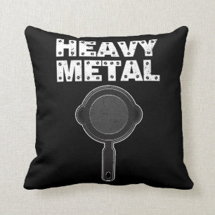 Zwaar metaal Shirt Gegoten ijzerpan Kooksel Kussen