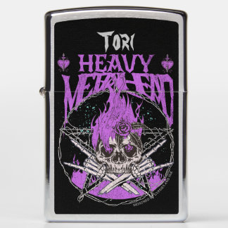 Zwaar Metalhead persoonlijke Zippo Lighter Lavende